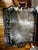 Silver Vintage Mid-Century Cut Crystal Footed Compote Bowl & Ornate Engraved Silver-Plated Butler’s Tray - 2-Piece Set For Sale - Image 8 of 8