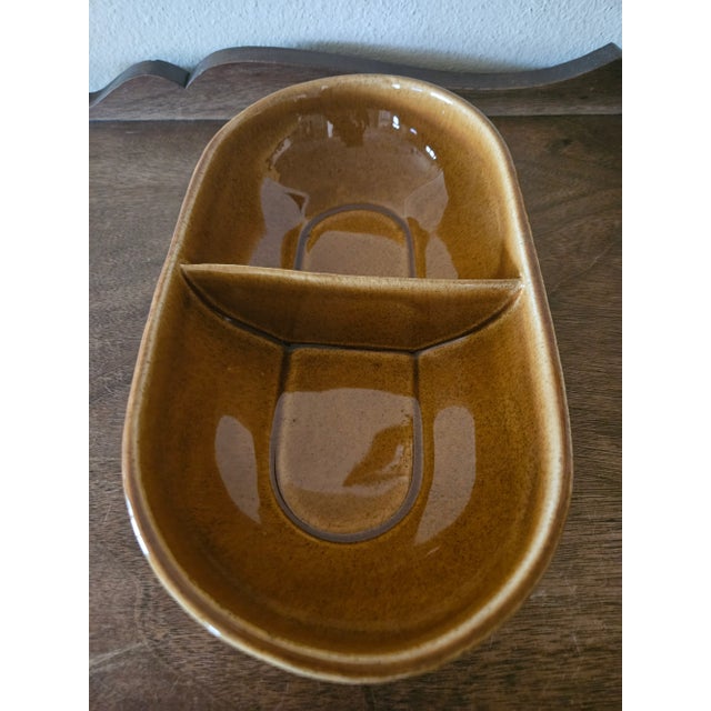 Vintage McCoy Oval Ceramic Dish #7038 For Sale - Image 4 of 12