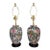 Vintage Mid-Century Modern Handpainted Chinese Ginger Jar Table Lamps - Set of 2 For Sale