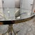 Italian Mid-Century Brass + Chrome Round Glass Dining Table, Vintage For Sale - Image 12 of 12