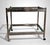 Romeo Rega Mid 20th Century Romeo Rega Style Italian Brass and Steel Bar Cart For Sale - Image 4 of 16