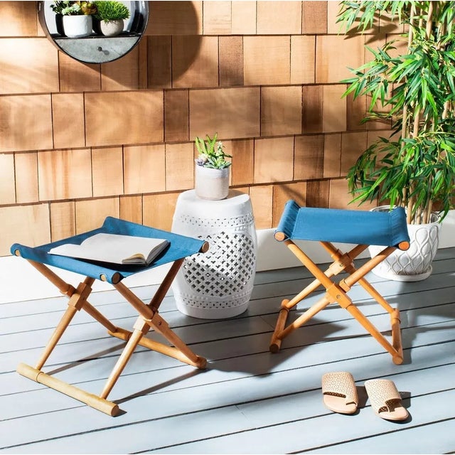 Petite and posh, this deluxe outdoor stool is the perfect accessory for contemporary al fresco living. Made using natural...