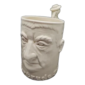 Vintage 1976 Fitz & Floyd Porcelain Gertrude Stein Alice Toklas Handle Face Mug