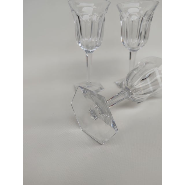 1960s Baccarat Crystal Glasses with Malmaison Pattern, 1960s, Set of 3 For Sale - Image 5 of 7