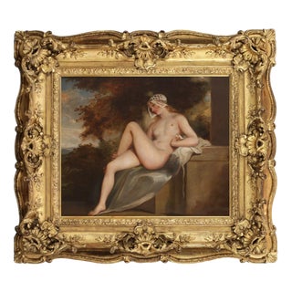 William Etty, Nude, 19th Century, Oil on Canvas, Framed For Sale