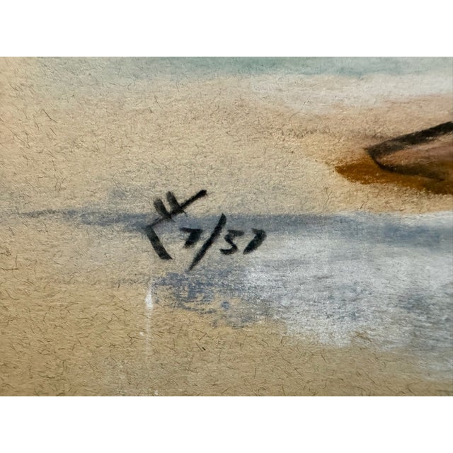 1950s Henry Emil Salloch Original Watercolor on Paper Cap Des Rosiers, Gaspé Pq. 1957. For Sale - Image 5 of 7