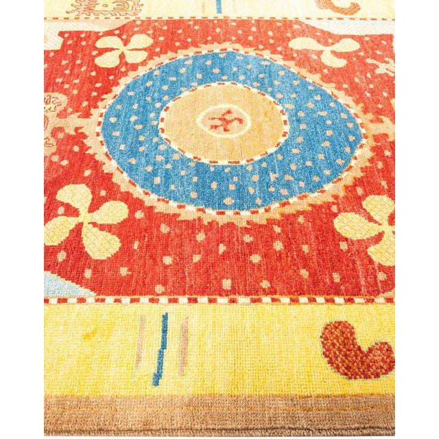 Solo Rugs Modern Hand-Knotted Area Rug - Yellow, 6' 2" x 8' 10" For Sale - Image 4 of 8