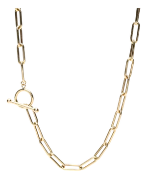 Oval Link Chain Necklace, 14k Yellow Gold, Length 20 In, Toggle Clasp