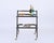 Mid-Century Italian Trolley Bar Cart in Wood and Glass attributed to Cesare Lacca, 1950s For Sale - Image 11 of 16