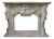 Baroque Fireplace in White Carrara Marble, 1930s For Sale