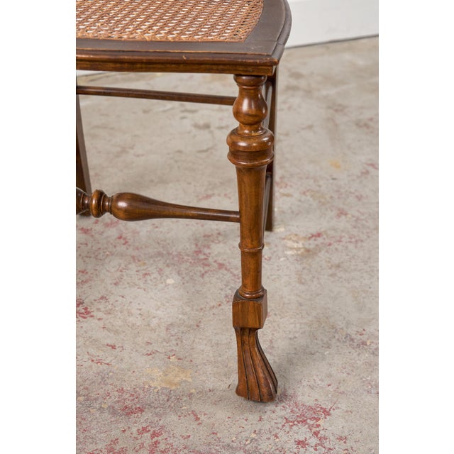 Pair of 19th Century Burl Walnut Hand Tied Cane Seat Chairs For Sale - Image 17 of 18