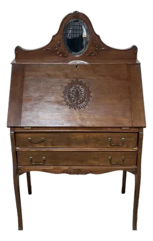 Antique Victorian Slant-Front Secretary Desk
