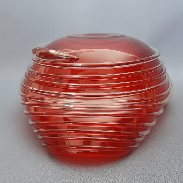 Red Murano Glass Centerpiece from Archimede Seguso, 1960s For Sale - Image 11 of 17