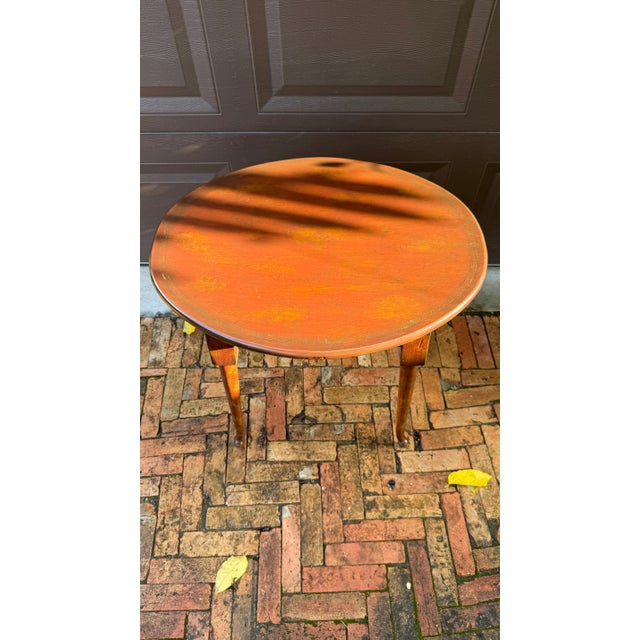 1990s 1990s Maitland-Smith Handcrafted Oval Side Table For Sale - Image 5 of 10