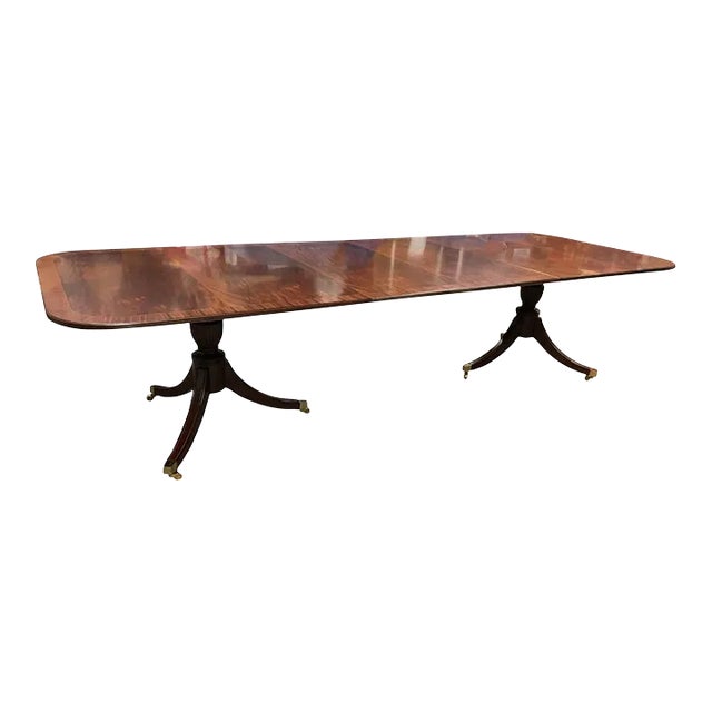 Traditional Georgian Style Mahogany Dining Table by Leighton Hall - Made-To-Order For Sale