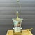 Late 20th Century Vintage Chelsea House Hand Painted Ceramic & Brass Table Lamp For Sale - Image 5 of 12