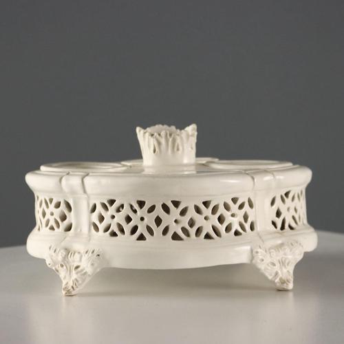 Antique Inkwell in Earthenware, Central Italy, Mid-19th Century For Sale - Image 5 of 8