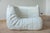 Togo Living Room Set in White Leather by Michel Ducaroy for Ligne Roset, Set of 5 For Sale - Image 13 of 16