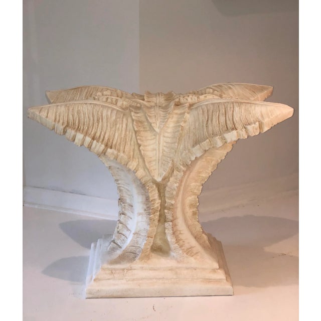 1980s Vintage Regency Sculptural Palm Leaf Pedestal Base For Sale In West Palm - Image 6 of 11