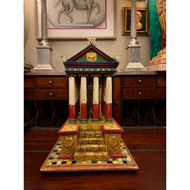 Grand Tour Neoclassical Architectural Model of Ptolemaic Egyptian Temple Dedicated to Horus For Sale In Palm Springs - Image 6 of 17