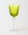 Vintage Bohemian Lime Peridot Cut to Clear Wine Water Goblet, 1950s, Set of 10 For Sale - Image 6 of 8