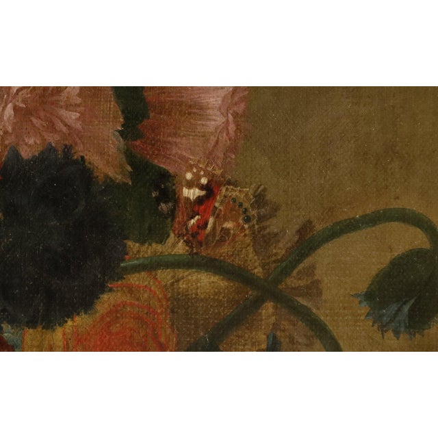 Cerchia Di Jan Van Huysum, Still Life Flowers, 1750, Oil on Canvas For Sale - Image 4 of 16
