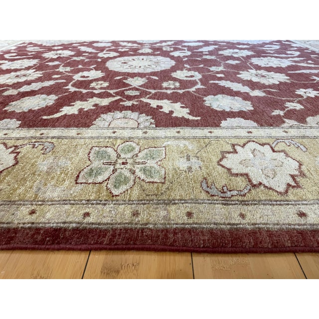 Boho Chic Boho Chic Sultanabad Design Afghan Hand‑Knotted Wool Rug – 6′2″ × 7′8″ For Sale - Image 3 of 10
