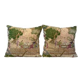 Vintage Clarence House “La Vie Chinoise” Pillows - a Pair For Sale