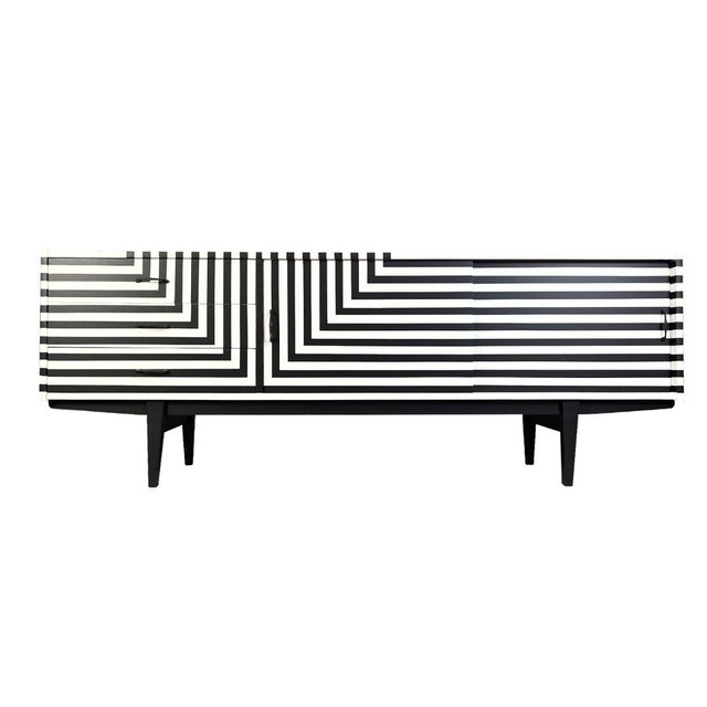 Vintage Sideboard with Op Art Painting, Poland, 1970 For Sale - Image 11 of 11