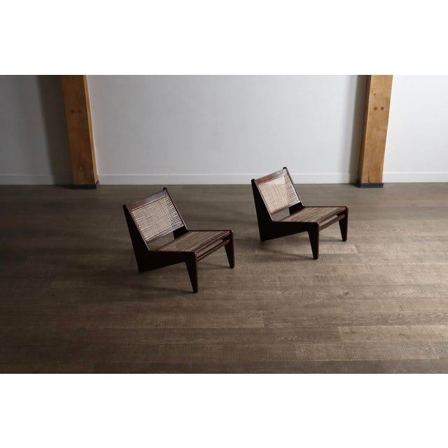 1950s PJ-SI-59 Kangaroo Chairs from Pierre Jeanneret, India, 1955, Set of 2 For Sale - Image 5 of 18