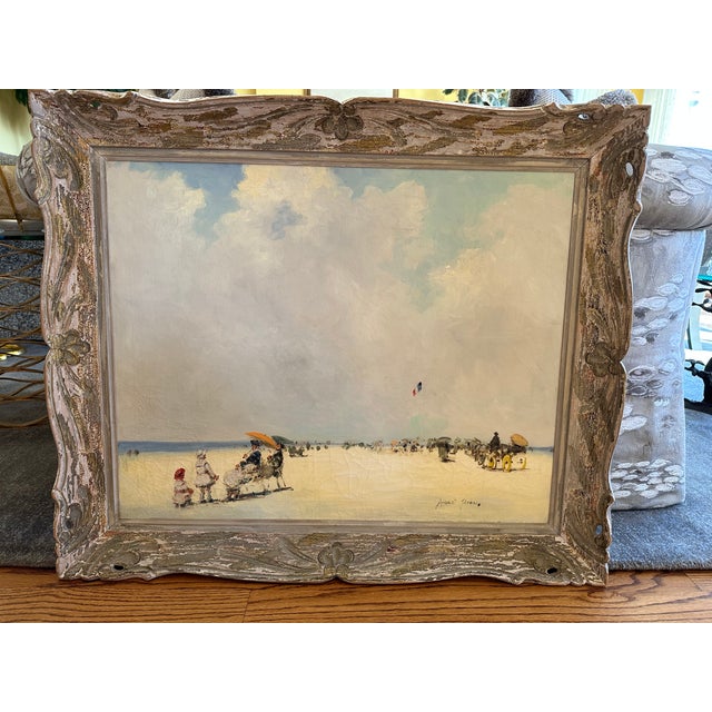 FABULOUS 60's SIGNED ANDRE GISSON POST IMPRESSIONIST PARIS SEASCAPE. Andre Gisson was an American impressionist painter....