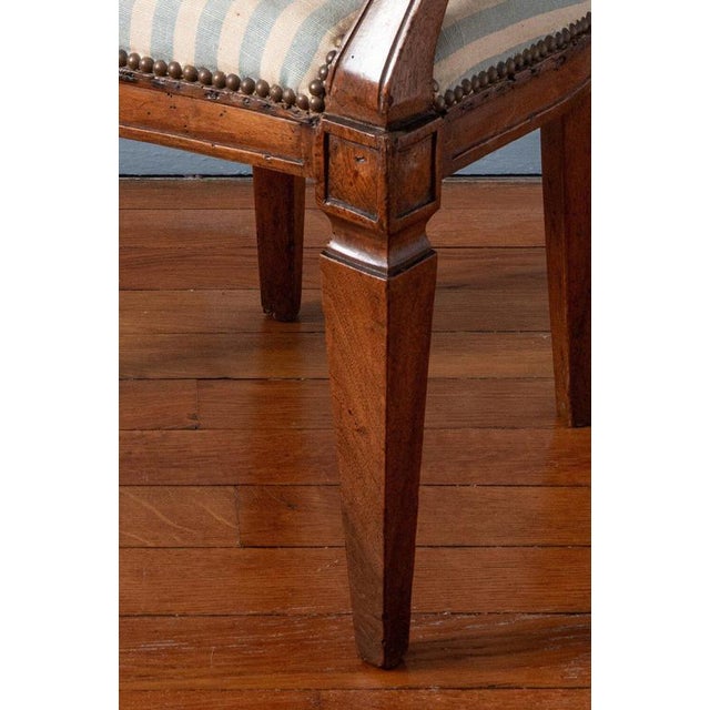 Early 19th Century French Provincial Armchairs with Tapered Legs, Set of 2 For Sale - Image 9 of 13