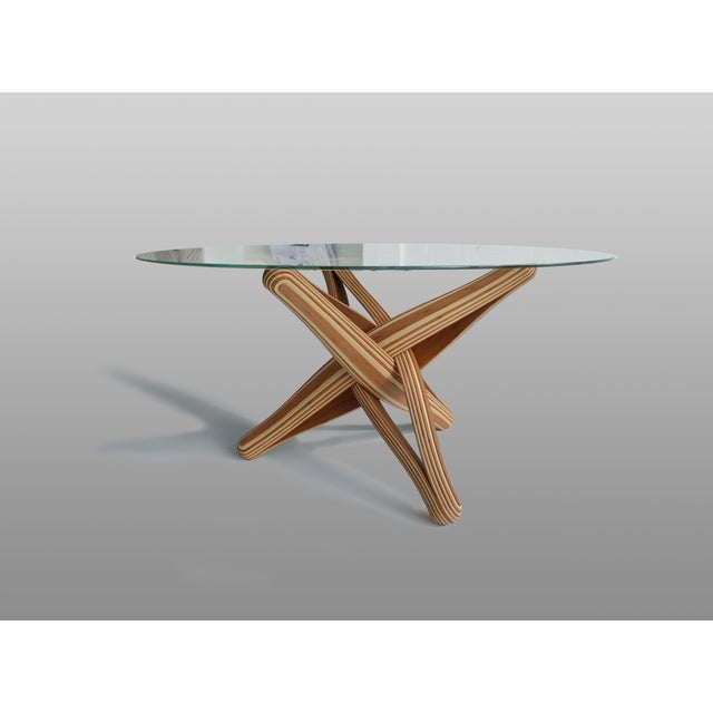 Lock D Bamboo Dining Table Base by Jan Paul For Sale - Image 6 of 13