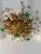 Mid-Century Modern Flush Mount Maison Baguès Crystal Green Flowers Leaves Chandelier 9 Lights For Sale - Image 3 of 11