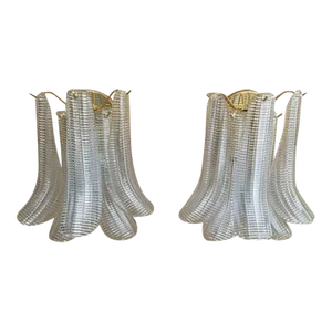 Murano Glass "Selle" Sputnik Wall Sconces - a Pair