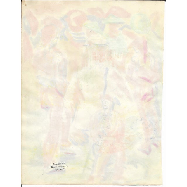 Oil pastel on paper, estate stamp on the back. Marianna Van Rossen Hoogendyk (1924-2008) was born in Connecticut to an...