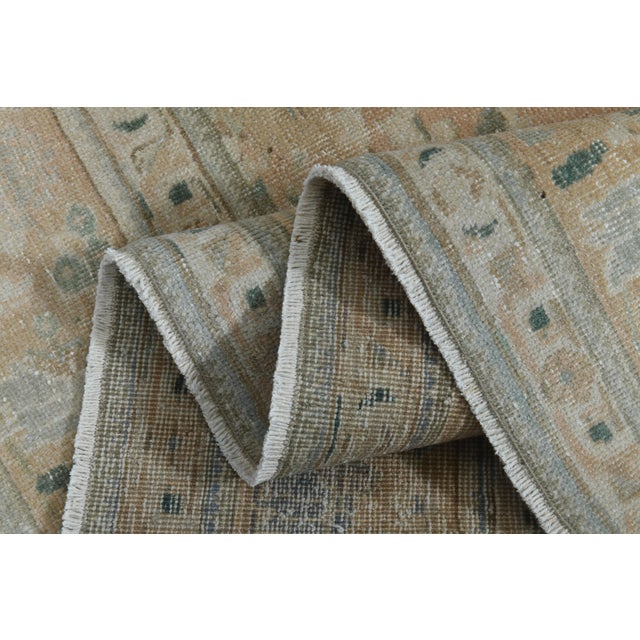 1970s Vintage Persian Handmade Wool Cotton Orange Area Rug For Sale - Image 4 of 11