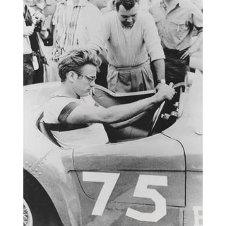 James Dean Behind the Wheel in His Porsche Racer Archival Pigment Print- 16" X 20 Inches For Sale