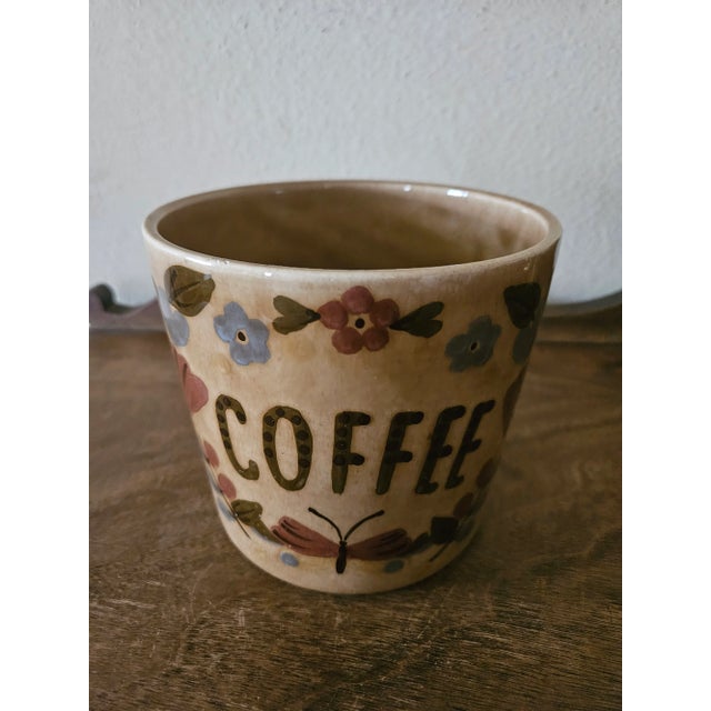 Mid-Century Modern Mid 20th Century Vintage Cleminson Pottery Coffee Canister For Sale - Image 3 of 9