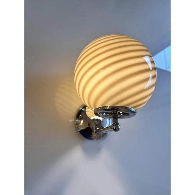 Beige and Brown Rods Murano Glass Wall Sconces by Simoeng, Set of 2 For Sale - Image 6 of 8