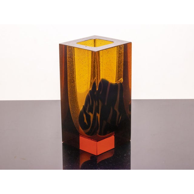 1980s Vase by Jiří Šuhájek for Exbor, Former Czechoslovakia, 1980s For Sale - Image 5 of 6