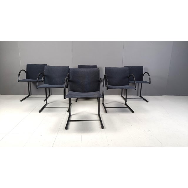Vintage Cirkel Chairs attributed to Metaform, 1980s, Set of 6 For Sale - Image 11 of 12