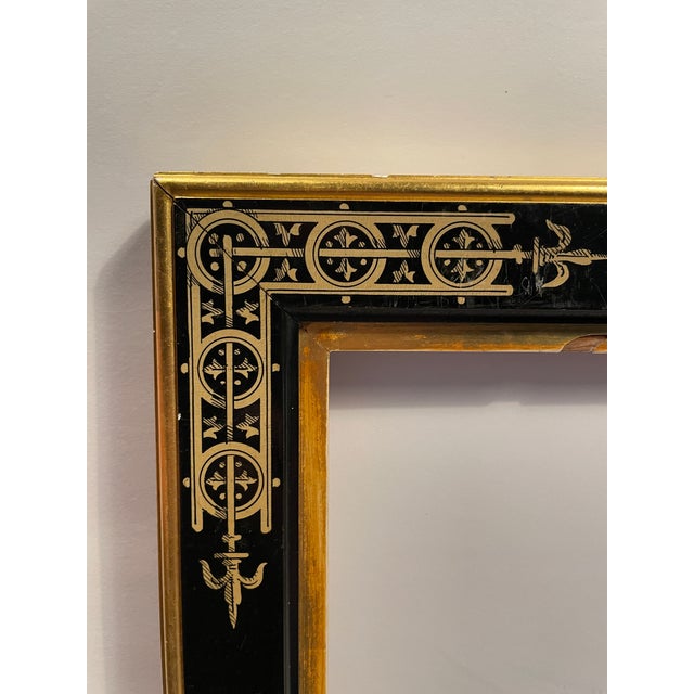 1880s Eastlake Gilt Ebonzied Frame For Sale - Image 6 of 7