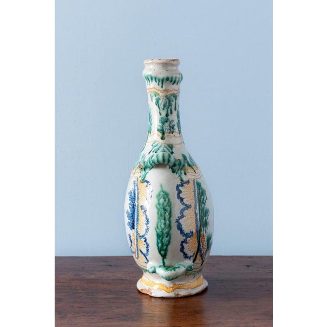 Blue & Green Bottle from Nevers Faience, 1750s For Sale - Image 5 of 11