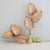 Absolutely one of a kind vintage Italian Tole Leaf lamp finials. Sold as a pair, 3 upward climbing leaves set in solid...