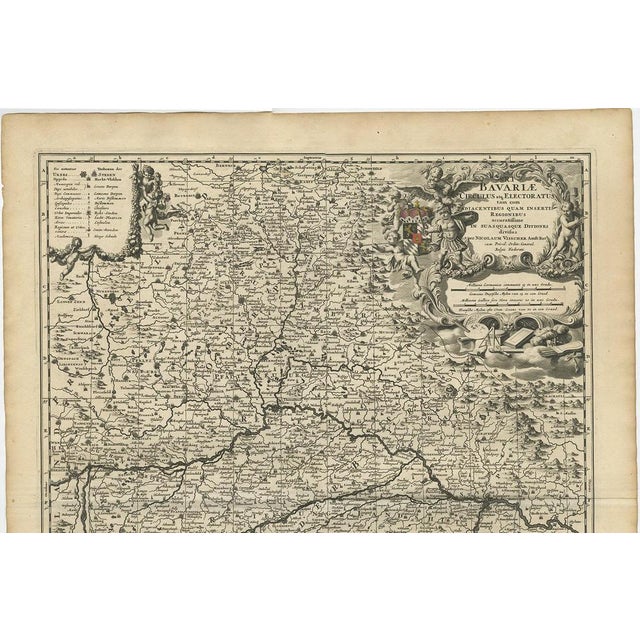 Antique Map of Bavaria with Many Details For Sale - Image 5 of 9