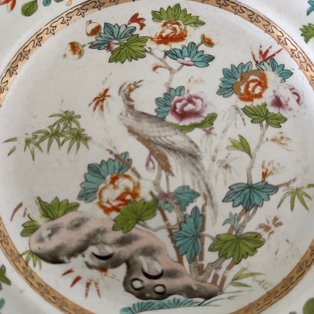 Orange 19th Century Wedgwood Stone China Chinoiserie Plate For Sale - Image 8 of 9