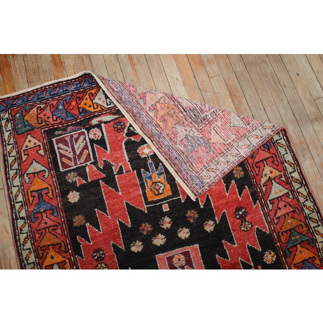 Pop Art Antique Karabagh Runner, 3'10'' X 8'4'' For Sale - Image 3 of 9