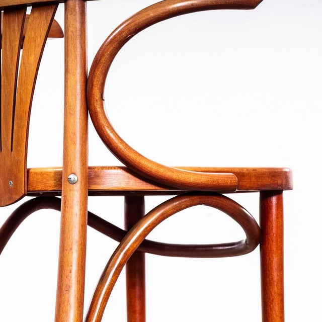 Honey Red Fan Back Dining Armchair, 1970s For Sale - Image 6 of 14