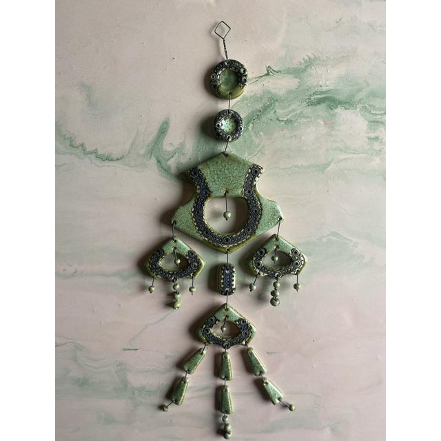 Sage Green Wall Sculpture by Maija-Liisa Vasenius for Kalevala Koru, 1960s For Sale - Image 6 of 6